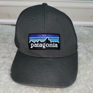 Patagonia Gray Mesh Snap Back Adjustable Trucker Hat